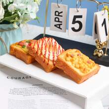 1/3pcs Realistic Faux Bread Food Model For Birthday Party Display, Home Decor, Baking Photography Prop (Handmade, Cannot Guarantee Exact Consistency) - Multicolor - View 7