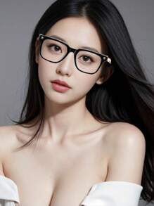 CHARMLIBRARY 2025 New Arrival Fashion Acetate Optical Glasses Frame, Luxury Black Eyeglasses For Men & Women Prescription, Stylish Business Eyewear, Wear-With-Anything Glasses Frame