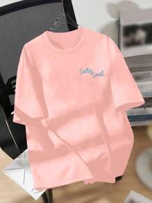 Magliette da ragazza con stampe di vedute sul mare e slogan, t-shirt a maniche corte, top estivi da ragazza con scollo rotondo, adatti per scuola, vacanze e outfit da shopping