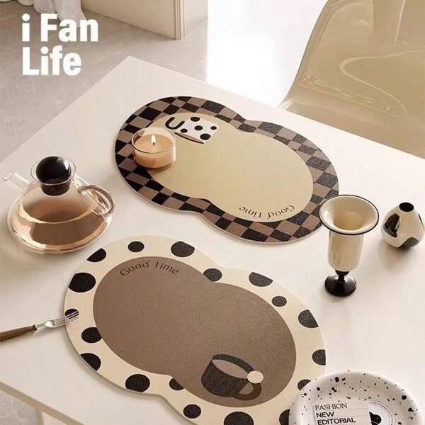 High-End Luxury Leather Waterproof Oil-Proof Bowl Pad, Heat-Resistant Table Mat, Elegant Placemat For Western Dining