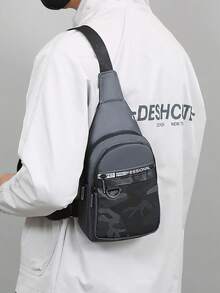 新款单肩包、户外背包、骑行腰包、运动休闲斜挎包、手机袋 - 灰色 - 查看 3