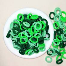 800pcs Colored Elastic Hair Ties, Girls Hair Accessories, Ponytail Holders, Fabric Scrunchies, High Elasticity, Flower Decoration Supplies