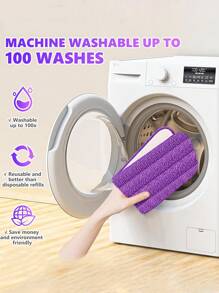 1/3/6Pcs Reusable Mop Pads For PowerMop, Wood Floor Pads Microfiber Mop Replacement Refills Machine Washable For All Floor Surfaces