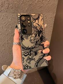 Drachen Totem stilvolle Illustration Schutzhülle für Handy, kreatives Geschenk für Kinder, kompatibel mit iPhone 7/8/X/XS/XR/11/12/13/14/15/16 Pro Max sowie Galaxy A33(5G)/A32(4G)/A52(5G 4G)/S20FE/S21FE/A14(4G 5G)/S23/S23 PLUS/S23 ULTRA/S23 FE/A55 5G/S24/S24 PLUS/S24 ULTRA/A05/A05s/A15(4G 5G) - modisches & robustes Design wasserdicht stoßfest kratzfest