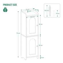HEXCELEN Bathroom Cabinet, Bathroom Cabinet With 2 Doors And Adjustable Shelf, Slim Toilet Paper Cabinet, Bathroom Organizer For Small Spaces, White - 白色 - 查看 7