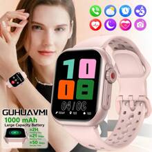 GUHUAVMI GUHUAVMI Smart Watch For Women Men, Wireless Calling/Dial, Incoming Call/SMS Reminder, Alarm Clock, 1000mAh Battery, Fitness Tracker With Pedometer/Sleep Monitoring, 1.85inch Full Screen Touch Smartwatch Ultra 2, Compatible With Android IOS