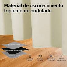 Cortinas Blackout para Recamara Cortas,Cortinas para Recamara Reducción de Ruido,Cortina con Ojales en la Parte Superior,Suave 100% Poliéster Tela Impermeable,2 Paneles, 132x140cm - Gris-1.32*1.40m - Ver 10