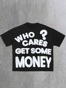 Camiseta negra con letras blancas en blanco y tamaño grande con pregunta y un mensaje humorístico--Cuello redondo cómodo, absorción de humedad y sudoración, algodón súper suave, regalo perfecto para actividades al aire libre de verano, ropa de papá humorística para el día a día perfecto para actividades al aire libre cómodas toda la temporada - Negro - Ver 1