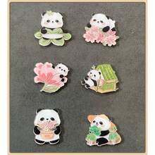 12 件熊猫图案冰箱贴，创意动物磁铁，适用于厨房、客厅、照片墙、家庭办公室白板、洗碗机装饰，是送给朋友和家人的独特礼物，情人节 - 彩色 - 查看 5