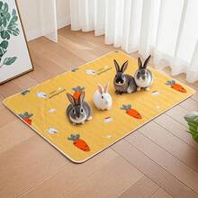 1 szt. Wodoodporna mata na mocz dla zwierząt z uroczym, kreskówkowym wzorem, oddychająca, lekka i zmywalna, odpowiednia na każdą porę roku, losowe cięcie wzoru, nie nadaje się do prania w pralce, spód nie jest wodoodporny