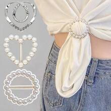5 Stücke Mode Hemd Saum Clips, Schal Befestigungsclips, Taille Raffclips für Hemden, T-Shirts, Blusen