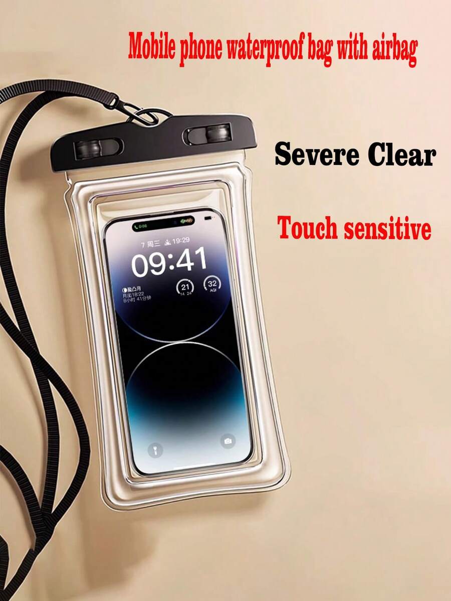 Waterproof Phone Pouch With Lanyard, Lightweight Plastic Dry Bag, Waterproof And Touch Screen Supported, Fits 15/14/13/12/11, Galaxy And Other Phones Up To 7 Inches - Essential For Beach & Travel, Beach Accessories, Pool Float