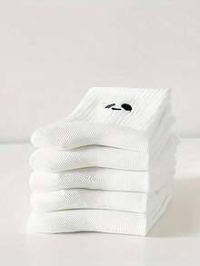 10双男女通用卡通图案运动袜，中筒袜，适合情侣，节日礼物，春夏秋季均适用