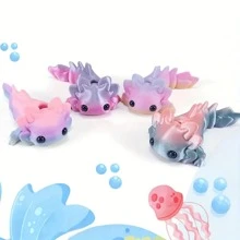 1 peça Axolotl Arco-Íris de 5,51 polegadas Impresso em 3D, Adequado para Decoração de Mesa, Decorações Domésticas, Presentes de Férias