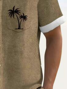 Plus Size Men's Fashionable Shirt, Suitable For Summer