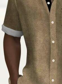 Plus Size Men's Fashionable Shirt, Suitable For Summer
