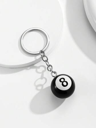 Nouveau pendentif de boule 8 noire réaliste fait main à la mode, un breloque de sac en résine de boule de billard, cadeau pour la Fête des Mères, cadeau pour la petite amie, décoration de sac, cadeau créatif pour les festivals, convient pour un usage quotidien