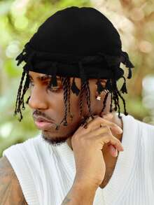 经典流苏头巾帽，柔软舒适，适合卷发和辫子，纯色，透气，有弹性，方便快捷，男女情侣装，返校，旅行度假必备，女士发饰