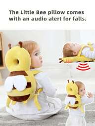 Baby Head Protector Cushion Backpack For Walking & Crawling,Christmas Elements Baby Walkers Protective Toddler Adjustable Baby Head Protection Pad Backpack Wear For Crawling,Bee,Christmas