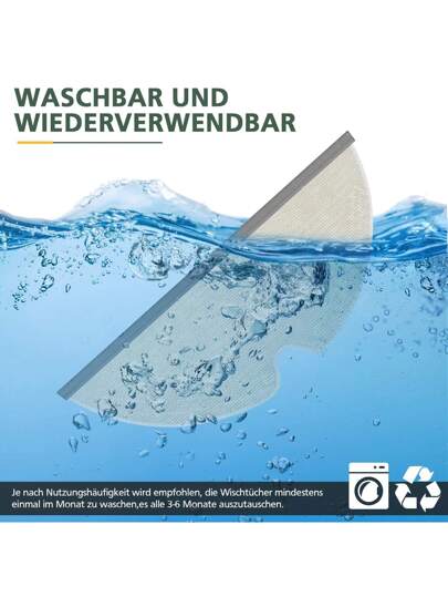 Wipes Roborock Q5 Pro, Pro+, Q8 Max, Q8Max+, S5, S5 S6, S6 Pure, MaxV, Q7, Q7Max Robot Stofzuiger Cleaner, Soft, Washable Reusable Replacement Mop view 3