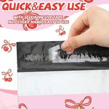 200 Pcs Pink Bow Poly Mailer 10x13 In Designer Shipping Mailers Heavy Duty Waterproof Self Adhesive Shipping Bags For Large Mailing Envelopes Bulk Tear Resistant Packaging Cherry Back To School - Cherry1 - View 5