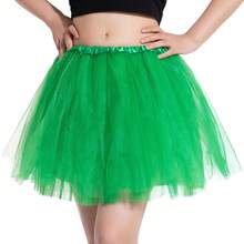 1pc Women Adult Fluffy 3-Layer Tulle Skirt With Lining, Retro 80s Christmas Run Party Ballet Costume, Puffy Tutu Skirt For Spring Summer Autumn Winter - 40cm Skirt Length - View 13