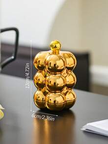 1 pieza Soporte para palillos de dientes/hisopo de limpieza con forma de malvavisco multicolor - tapa de cuentas de oro - Ver 4