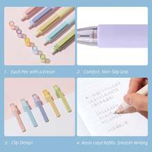 1pc Macaron Color 0.5mm Mechanical Pencil (Kaco Or Kacogreen Randomly Shipped, Updated Logo Version), Black, Back To School Student Stationery Supplies - Multicolor - View 7