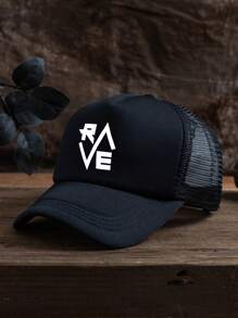 1 pieza Gorra de béisbol ajustable, transpirable y con malla impresa con logo RE, para uso diario, regalo para deportes al aire libre