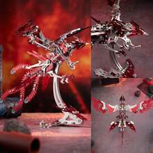 Local Warehouse- Steel Animal Building Block Birthday Gifts For Men Women OreilleStar 3D Metal Puzzles For Adults Model Kits: DIY Assembly Mechanical Phoenix Stainless - Red Phoenix - View 4