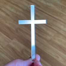 1pc Custom Acrylic Name And Cross Cake Charm, Acrylic Personalized BaptismTopper, Gold Baptism Cake Charm, Christening Cake Decor, Custom Name Charm,Personalized Name Cake Charm & Cross Custom Christening Cake Topper Baptism Decor Laser Cut Name Cake Plaque Mirror Acrylic, Available Sizes,Delicate Romance