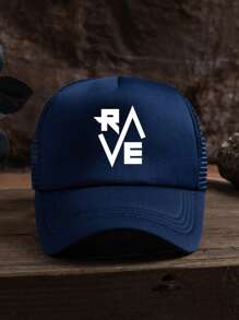1 pieza Gorra de béisbol ajustable, transpirable y con malla impresa con logo RE, para uso diario, regalo para deportes al aire libre
