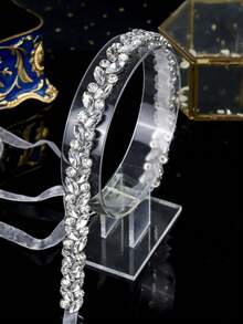 1件镶钻奢华婚纱腰带，手工女士时尚腰带，情人节配饰