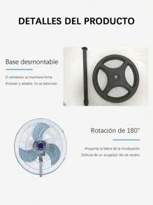 3 en 1 ventilador, swing ventilador vertical con 3 cuchillas de ventilador de metal, 18 "de diámetro, base sólida, viento extra grande, adecuado para dormitorio, sala de estar, hogar y oficina