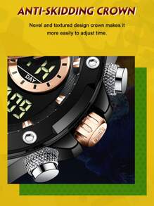 NAVIFORCE NAVIFORCE Luxury Men Quartz Watch Military LED Digital Waterproof Wristwatch Sport Chronograph Male Clock