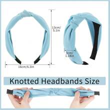 Obeoby 8Pcs Headbands For Women, Fashion Knotted Headband Coffee Series Wide Hairband Girls Hair Accessories
