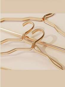 3/5/10pcs Space Aluminum Alloy Hanger Household Clothes Hanger Non-Slip Traceless Clothes Holder Stainless Steel Clothes Hanger Light Luxury Gold Anti-Slip