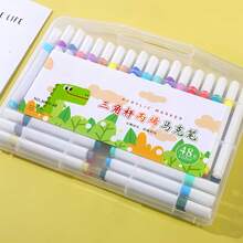 12/18/24/36/48 支丙烯水彩笔套装 - 三角形笔杆，易于抓握，适合绘画、着色和艺术创作 - 适合学校、办公室和学生的完美文具