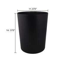 (2 Pack) 5 Gallon Trash Can, Plastic Office Trash Can, Black Marble