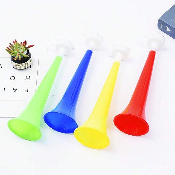 4pcs/Set Plastic Trumpet, World Cup Sports Fan Cheer Horn, Cheering Whistle