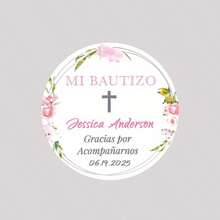 Pegatinas redondas personalizadas para recuerdos de , etiquetas personalizadas para recuerdos de , etiquetas de primera comunión, etiquetas de con rosas, etiquetas de agradecimiento, útiles escolares, regreso a la escuela - Multicolor - Ver 21