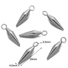 10 Stücke Konus Dekor Spitze Hypoallergene Anhänger Edelstahl Dekor mit kleinem Loch Konus Anhänger für DIY Ohrring Armband Halskette Schmuckherstellung