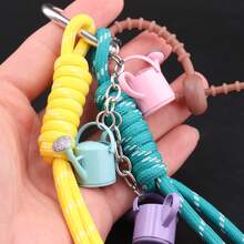 1 件喷壶形编织绳袋吊坠，高端风格钥匙扣挂饰，送给朋友的礼物