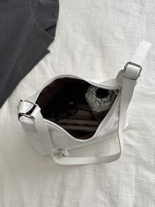 全新女士柔软 PU 皮革拉链腋下单肩包，时尚斜挎包