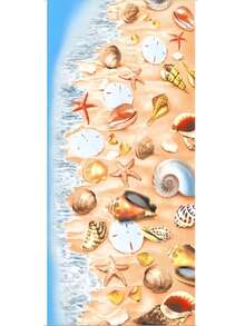 超柔软超细纤维沙滩巾，3D数码印花速干毛巾，单面毛绒沙滩巾，印花浴巾，夏季海滩游泳巾，大号吸水海洋动物毛巾，沙滩巾，多种尺寸可选，海洋主题图案，高吸水性，快干，适合旅行、运动、游泳、瑜伽、露营