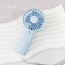 1pc Mini Portable Handheld Small Fan, 1 Speed, Lightweight Hand Fan Suitable For Office, Outdoor, Travel And Camping, Comes With Strap (Batteries Not Included)