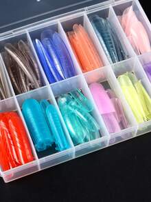 144 件/盒延长指甲模具，全覆盖指甲延长片丙烯酸模具快速成型模具适用于聚氨酯指甲胶制作器 UV 凝胶假指甲片美甲模具假指甲片 - 彩色 - 查看 5