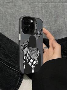1个手绘女孩图案哑光防摔摄像头保护手机壳，兼容 11、12、13、14、15、16 Pro Max、X、XS、XR、16E、15 Plus，兼容Galaxy A03，兼容Galaxy系列，兼容OPPO、Realme、vivo、Redmi，兼容Infinix Hot 30、Note 30、Note 40 4G、Note 40 Pro、Note 40 Pro 5G、Smart 8、Hot 40 Pro，兼容荣耀X50i，防水防震防刮，国际版，非国内版 - 灰色 - 查看 2