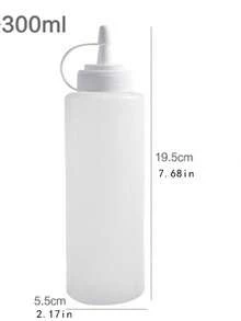 塑料挤压酱汁瓶，厨房番茄酱、沙拉、蜂蜜、果酱调味品分配器，厨房、圣诞礼物、学校用品 - 彩色 - 查看 3