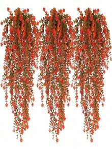 4 Packs Artificial Ivy Vine Hanging Plants - Faux Greenery For Indoor & Outdoor, UV Resistant, Ideal For Wedding And Engagement Decor, Detachable Leaves, Durable Plastic Construction Fall/Autumn Decor Garden Fake Flowers Centerpieces Christmas Decor - 4 Bundles - View 10